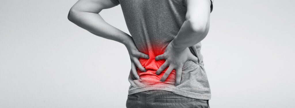 Image highlighting pain caused by slipped disc